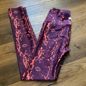 Goldsheep burgundy and coral leggings